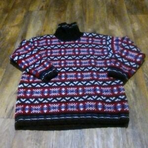 100% Wool Hand Knit Men's Turtle Neck Sweater